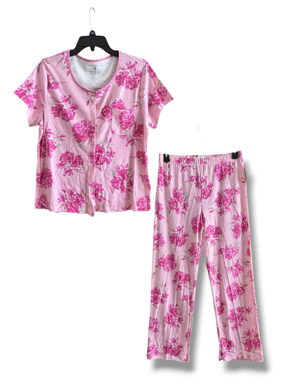 Karen Neuburger Pink Floral Two-Piece Pajama Set